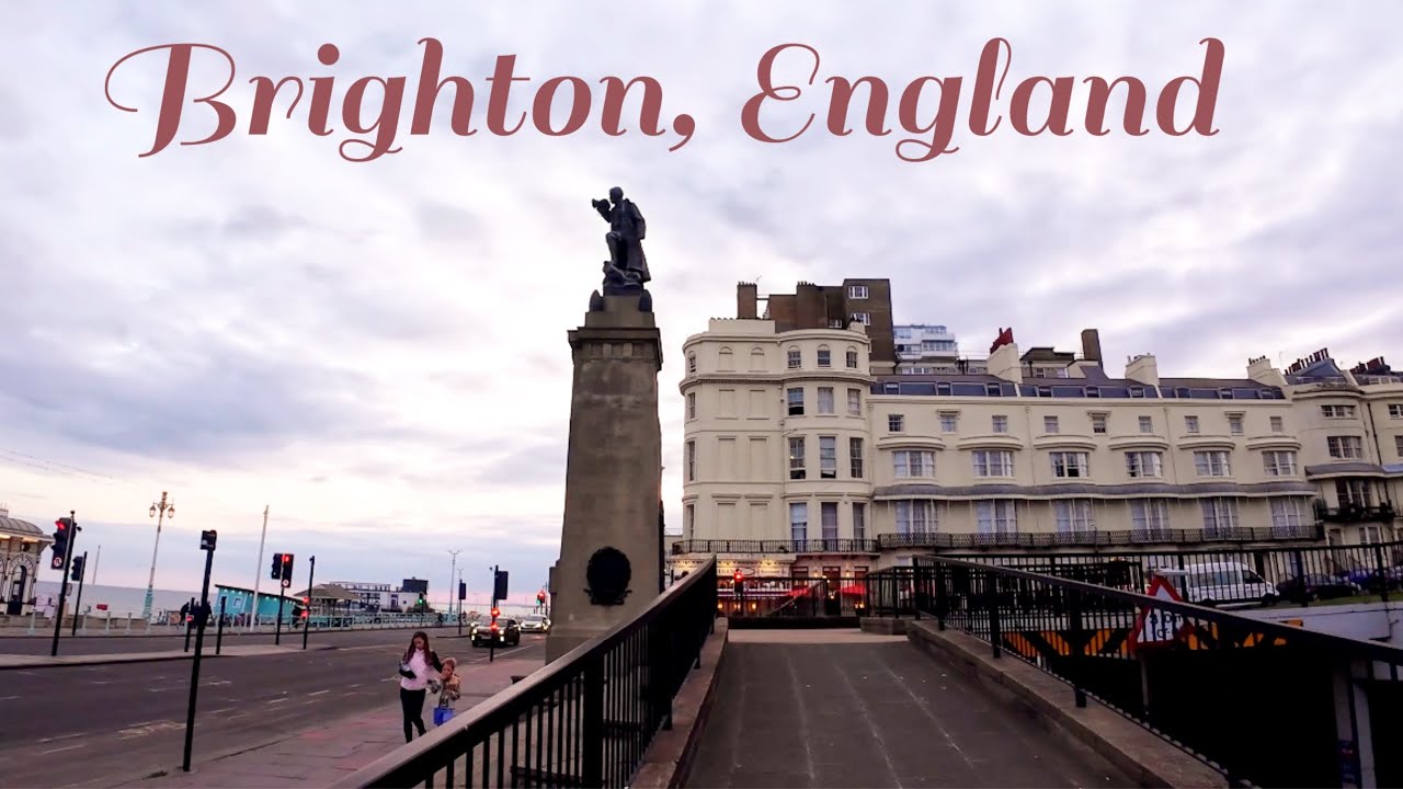 Exploring BRIGHTON, ENGLAND in a Beautiful Evening! 4K Walking Tour