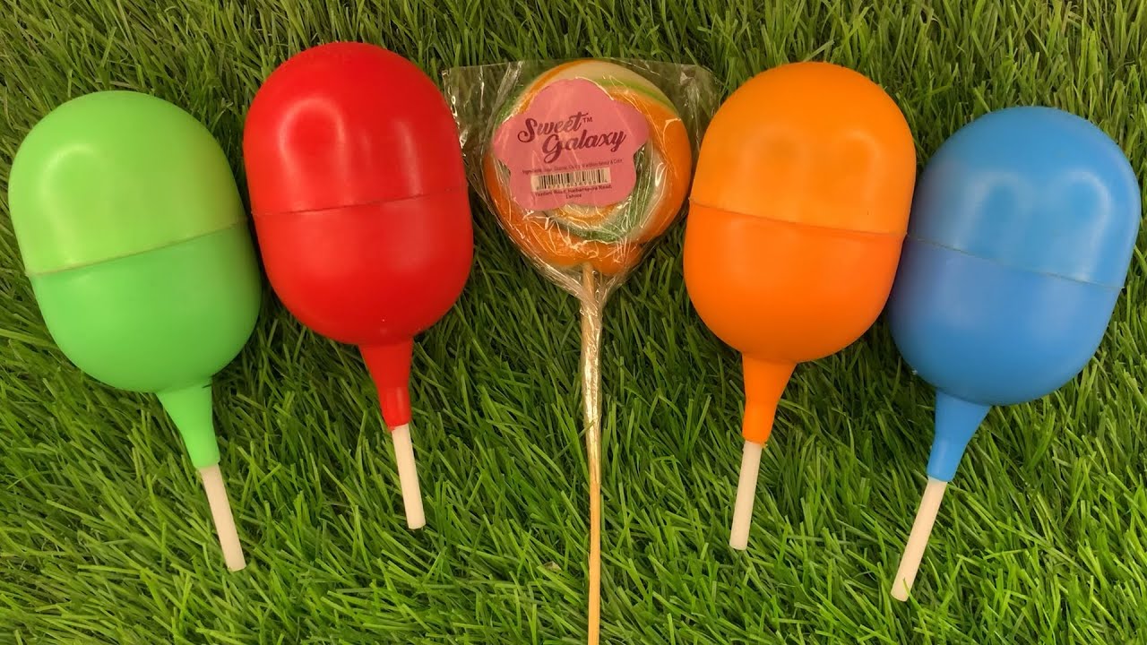 New Glitter Rainbow Lollipop Candy I Cutting| ASMR | Satisfying Video 