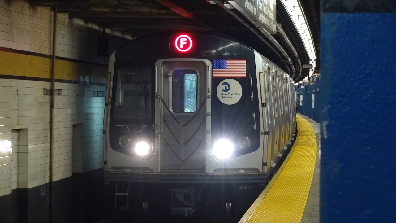 MTA New York City Subway : Coney Island Bound Siemens R160B F Train @ Kew Gardens-Union Turnpike