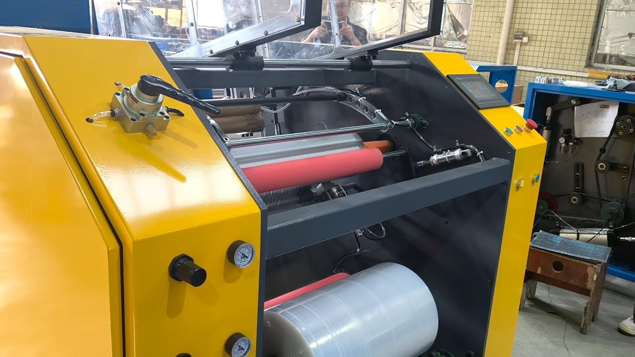 Automatic 30CM 50CM Jumbo  Roll stretch wrapper Film Rewinder Machine, Stretch film rewinder Machine