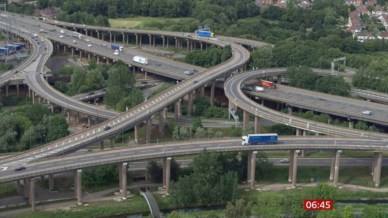 Spaghetti Junction at 50 years old (UK) - BBC News - 24th May 2022