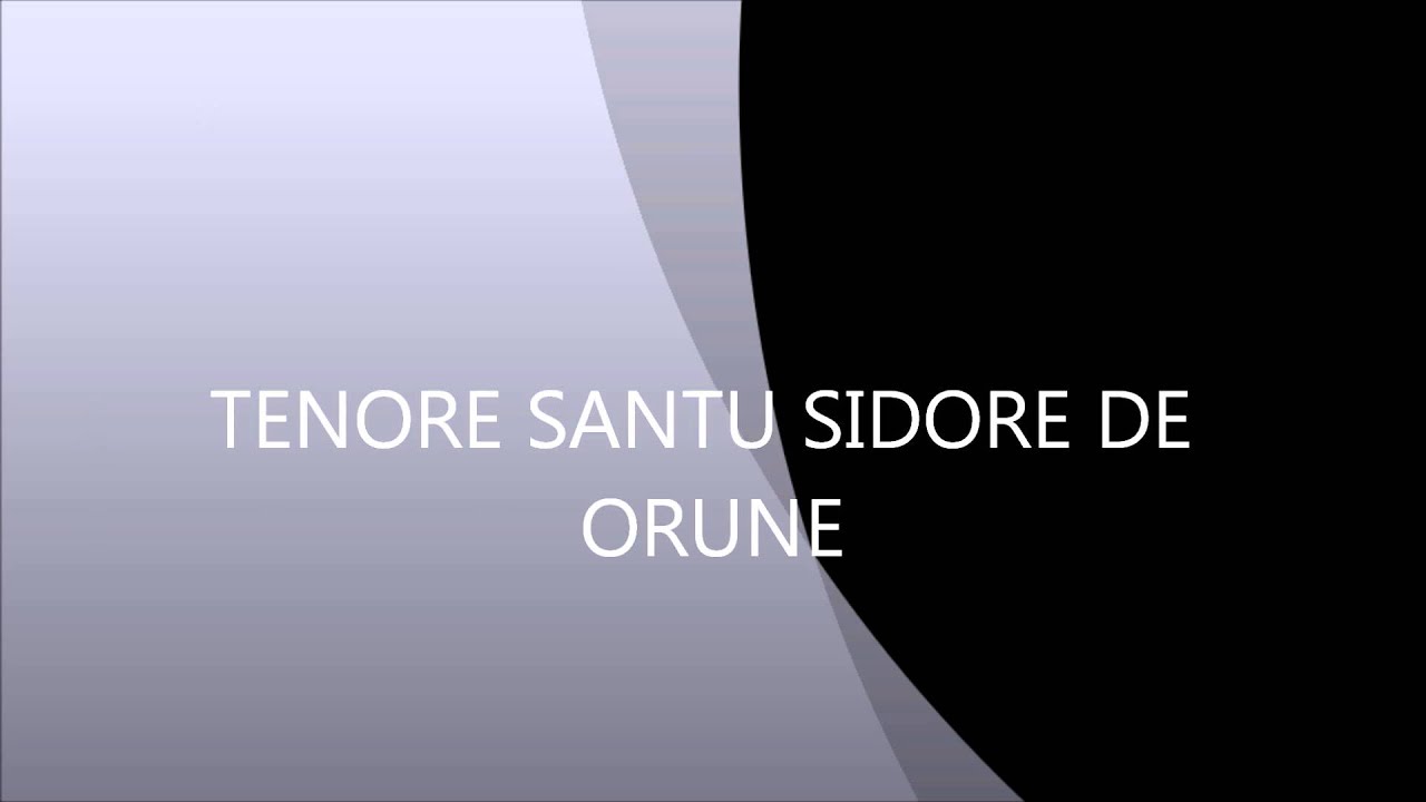 Tenore santu sidore de Orune