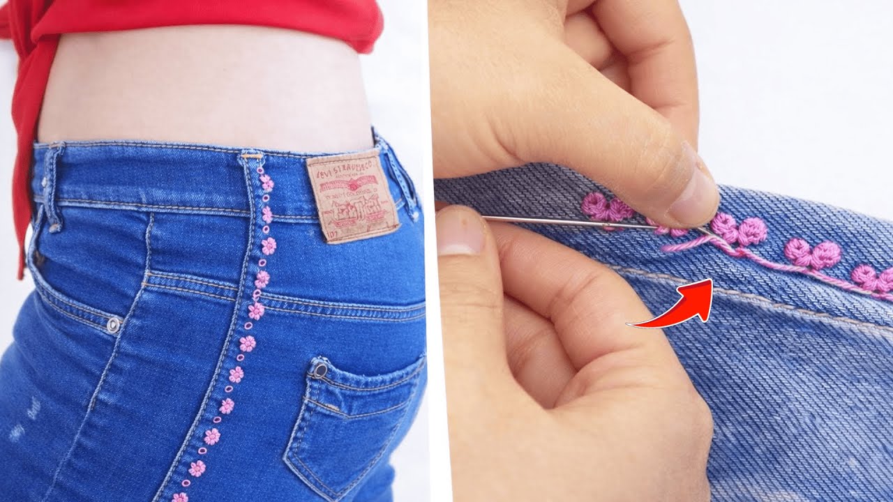 Watch This Stunning Hand Embroidery Technique Transform Plain Denim