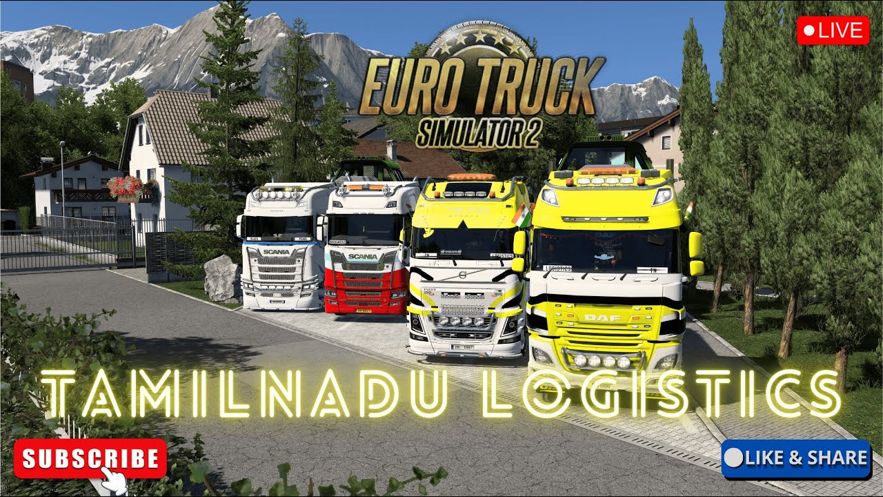🚛 Euro Truck Simulator LIVE | Tamil Gameplay Truckers MP FUN | Multiplayer to Friends and subscriber