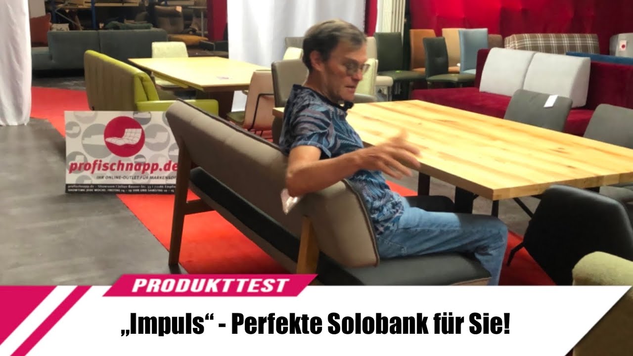 Venjakob IMPULS Solobank mit Kufen aus Wildeiche geölt und Lederoptik Dublin fango mocca