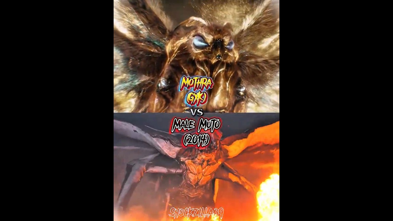 Mothra (GXK) vs Male Muto (2014) |#godzillaxkongthenewempire #godzilla