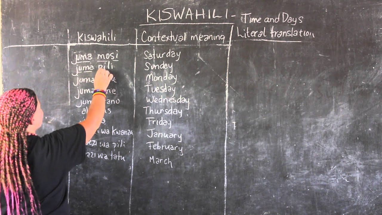 Video #12 - GO! presents: BEST Swahili Tutorial - TIME & DAYS (live from Tanzania)