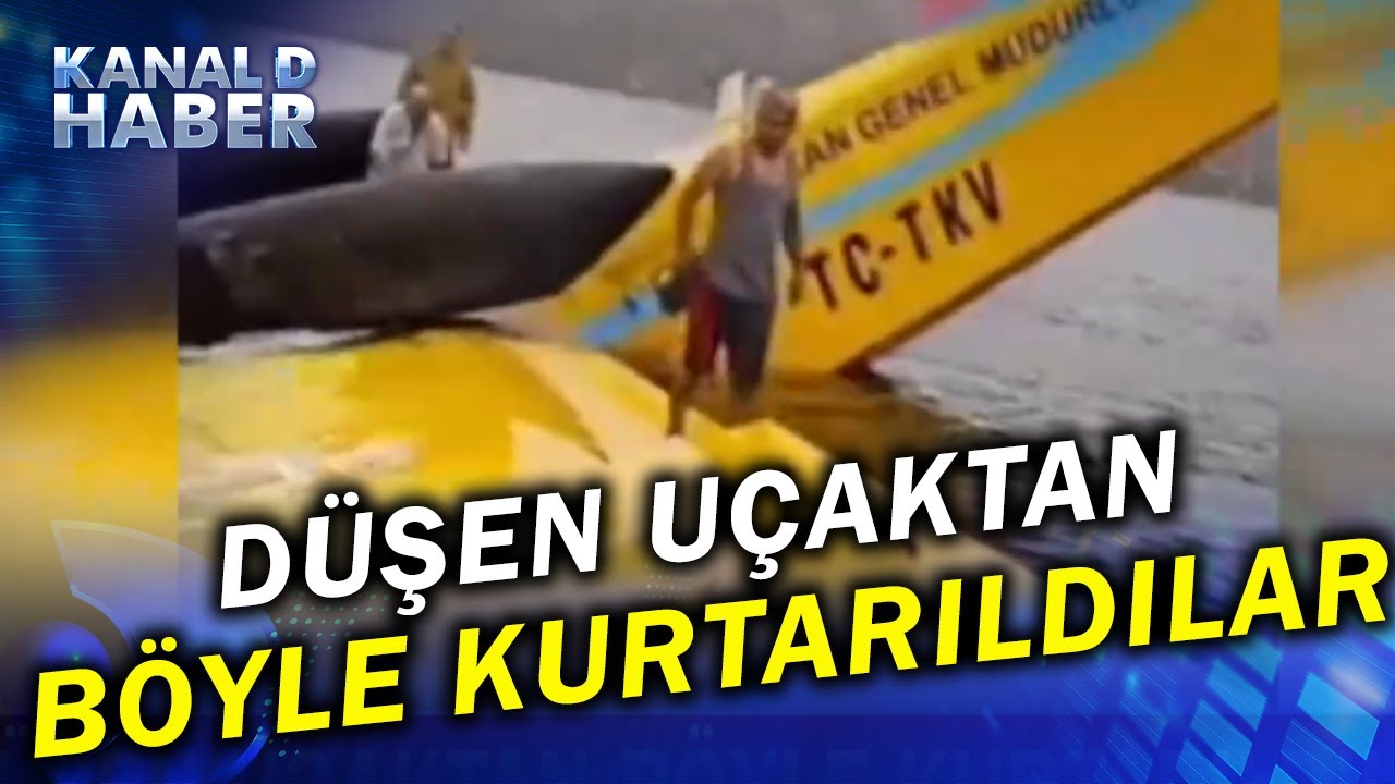 Aydın'da Yürekleri Ağızlara Getiren Kurtarma! Göle Düşen Uçaktan Böyle Kurtarıldılar!