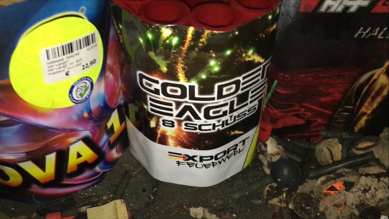 Golden Eagle 8 Schuss Export Feuerwerk