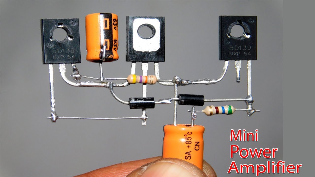 Mini Power Audio Amplifier Circuit Using 3 Transistor
