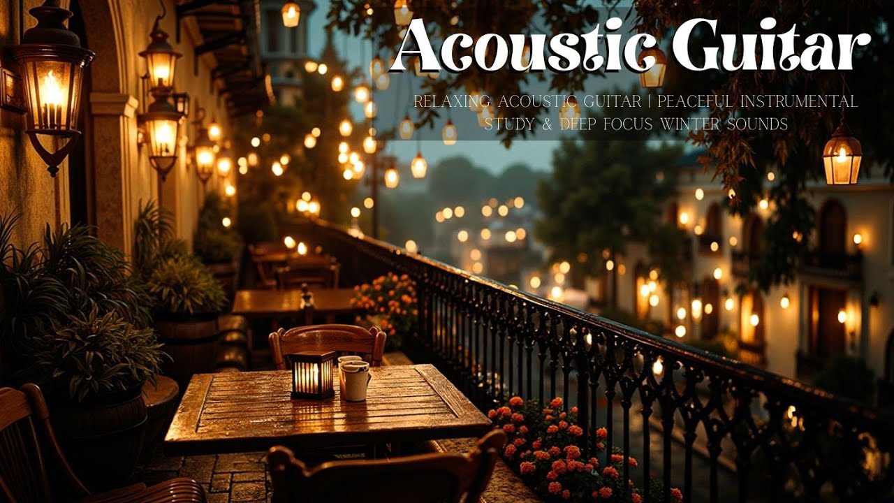Romantic Acoustic Guitar for Study | Warm Winter Background Music