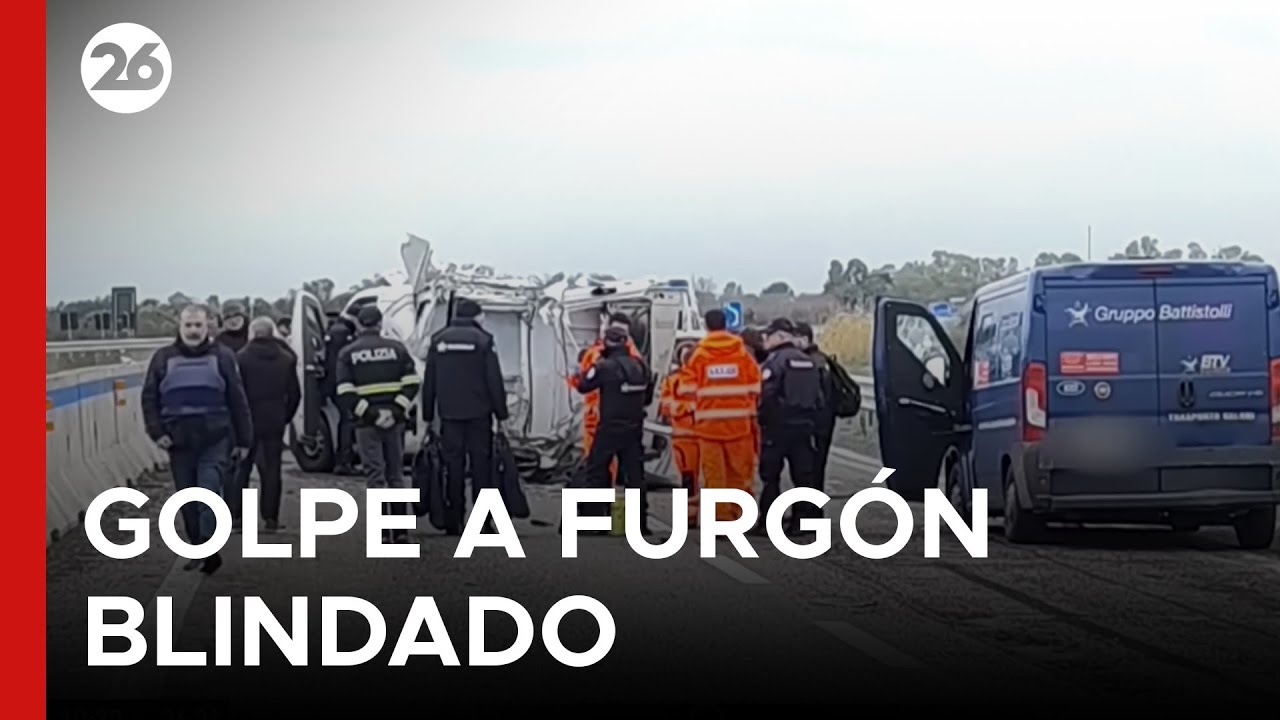 🇮🇹 UN COMANDO USÓ ARMAS Y EXPLOSIVOS | Espectacular asalto a un furgón blindado en Italia
