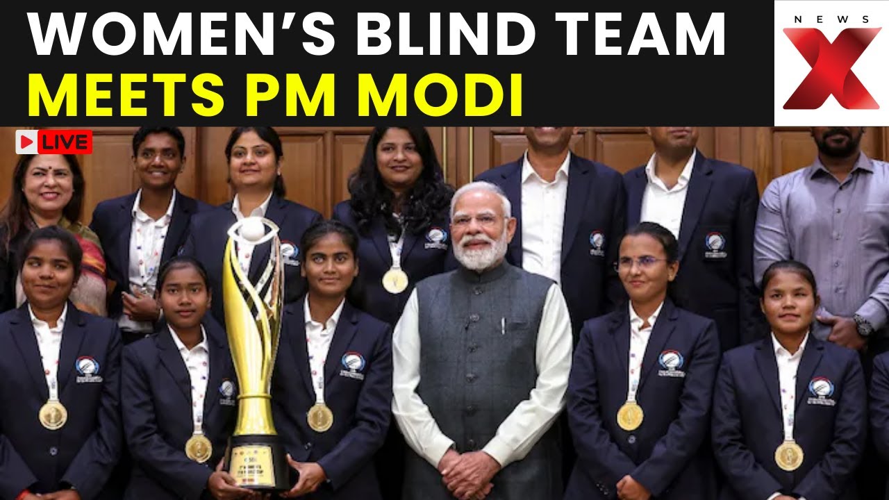 PM Modi LIVE: PM Modi Meets World Champions | Women’s Blind Cricket Team | Heartwarming Visuals