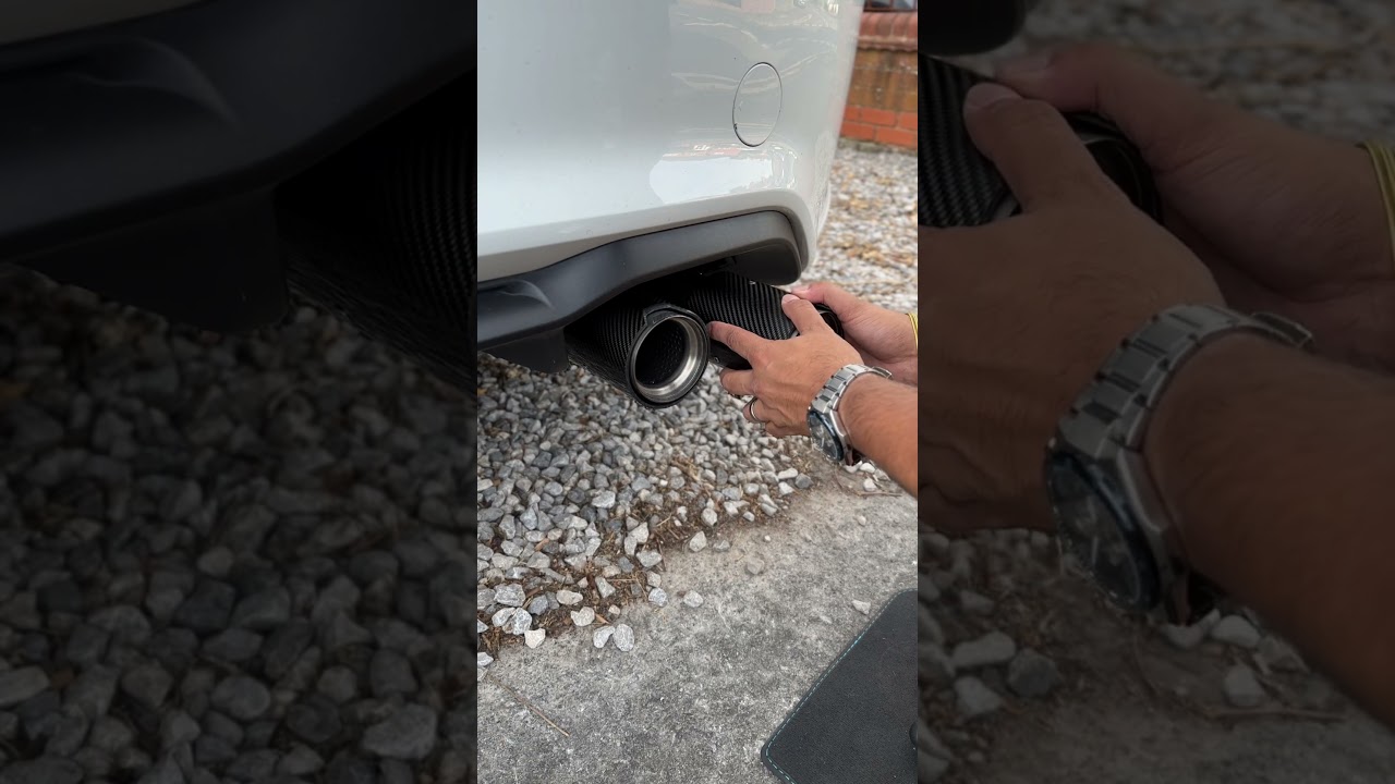 Easy. BMW M2 M Performance Carbon Exhaust tips install ASMR