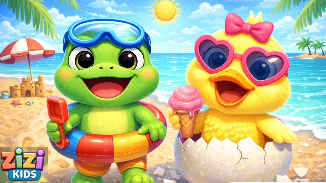 🎵 Ếch & Vịt Đi Tắm Biển 🐸🦆 | Cá Heo Trốn Tìm 🐬 | Nhạc Thiếu Nhi Vui Nhộn | ZiZi Kids