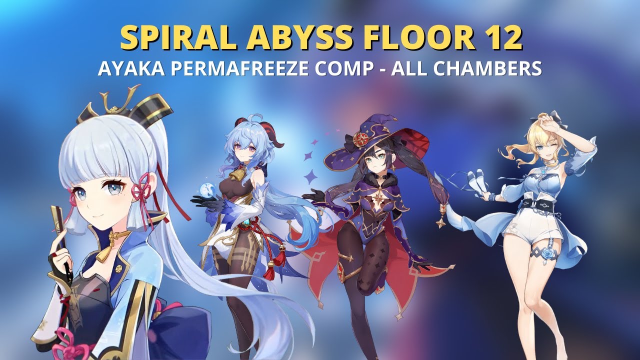 Spiral Abyss Floor 12 All Chambers - Ayaka Permafreeze Team (9 Stars) | Genshin Impact