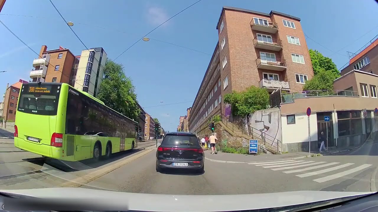 4K  / CITY CENTER  / OSLO / NORWAY / Driver's License Test Practice 🇳🇴 Risløkka Trafikkstajon👌