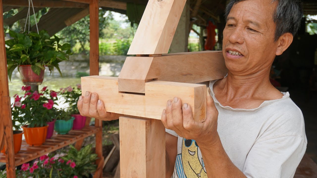 Awesome Techniques Of Carpenter - Making Japanese Tensegrity Wood Structure