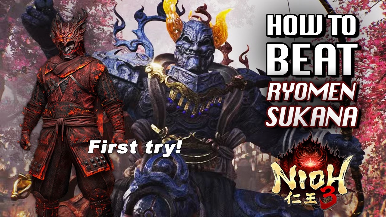 BEATING RYOMEN SUKANA FIRST TRY! Nioh 3 Boss Fight: