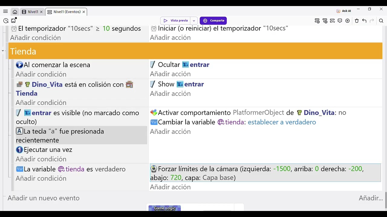 Gdevelop Intermedio 5 - Tienda parte 1