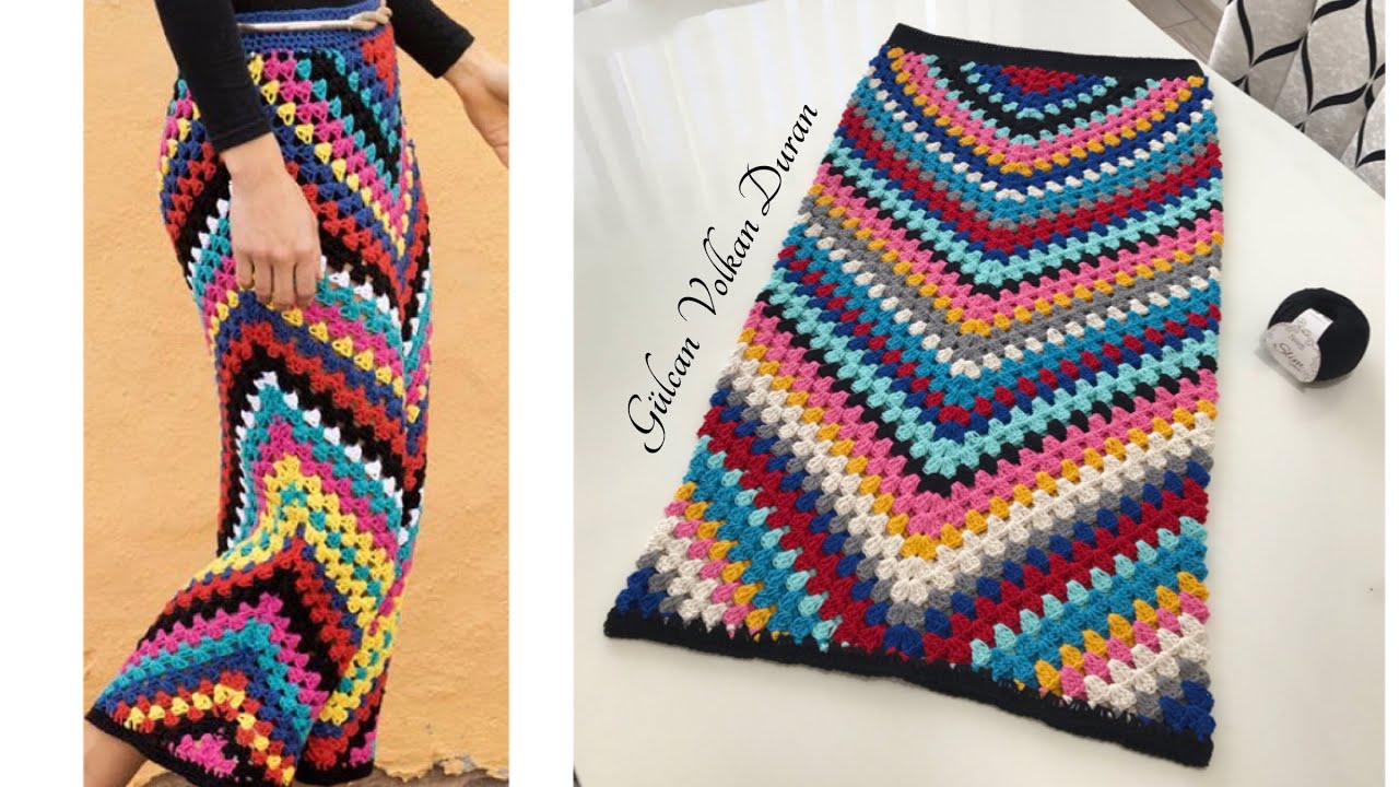 Bahara Hazırlık Tığ İşi Örgü Etek Yapımı ( Easy knit skirt ) - Part 2