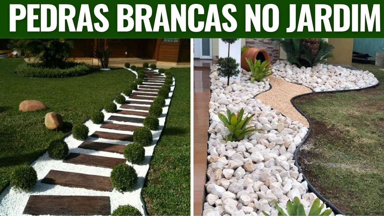 IDEIAS DE DECORAÇÃO PARA JARDIM COM PEDRAS BRANCAS