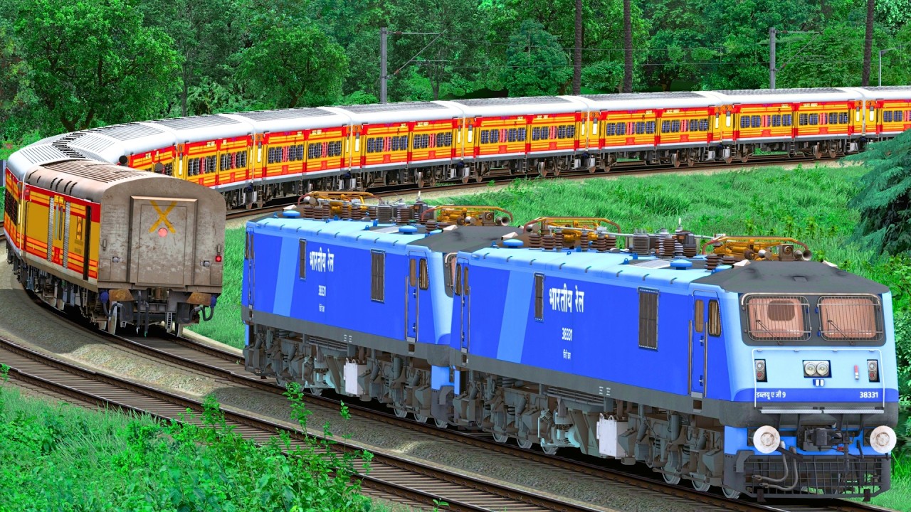 TWIN WAG9 RESCUE ANTYODAYA EXPRESS TRAIN | BUMPY RAILROAD | Train Simulator | Railwork | NTG GAMING