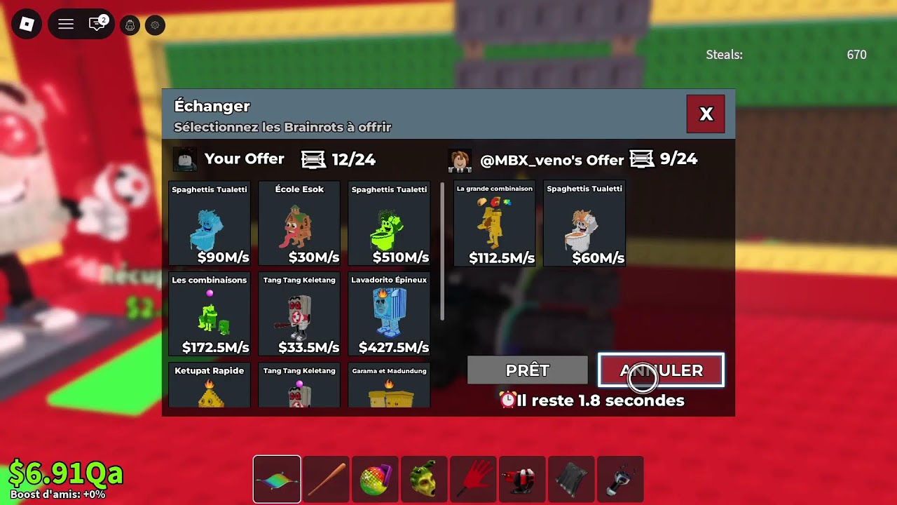 LIVE Tread steal a brainrot, index et recrutement pour la french