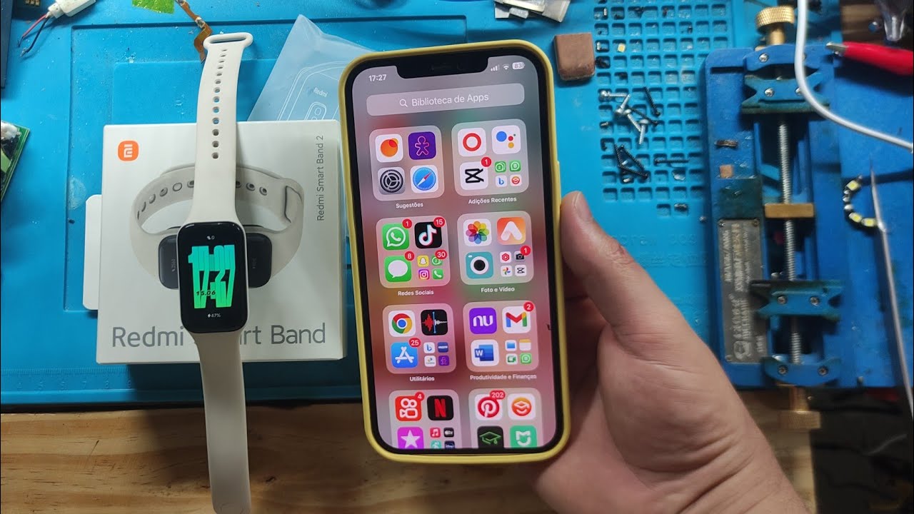 Unboxing e configuração redmi  smart Band 2 conectando no iPhone