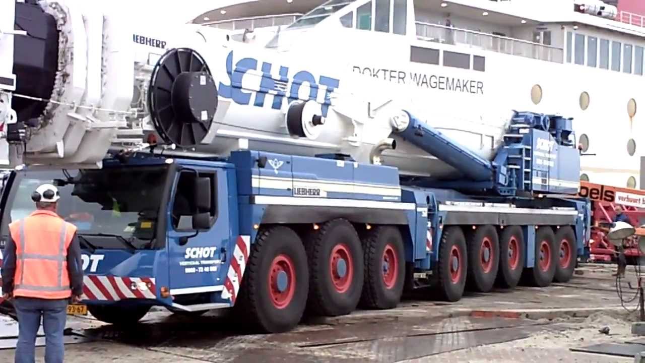 Liebherr kraan van Schot bij TESO voor Den Biggelaar 17 September 2013