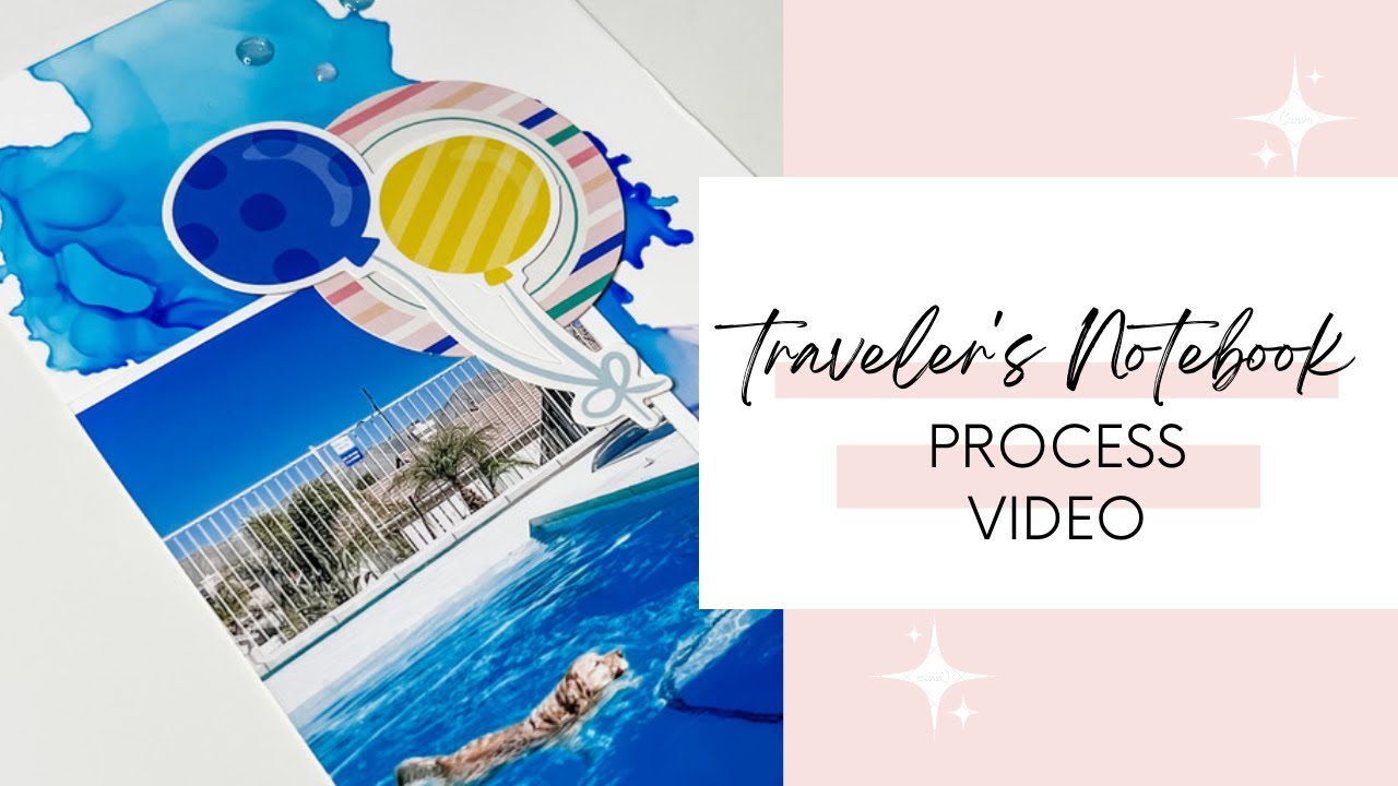 Traveler's Notebook Layout | Memory Keeping Process Video | Alcohol Inks | Scrapbooking