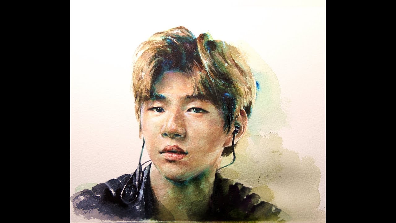 watercolor portrait speed painting & 6X video/ 인물수채화, 얼굴그리기