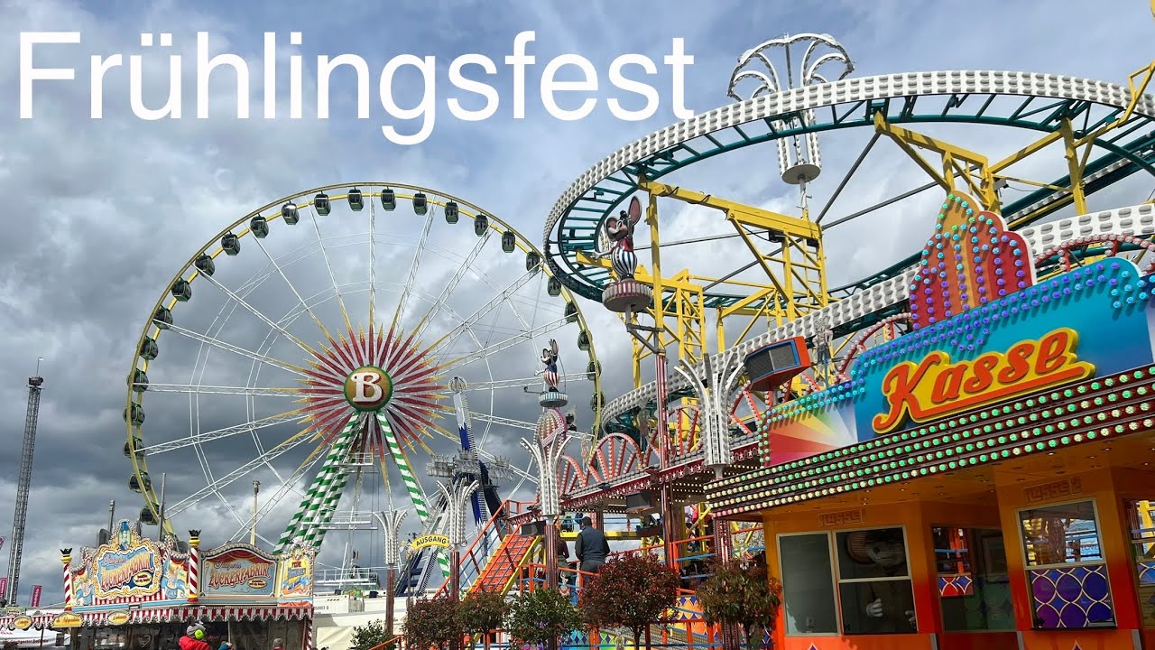 Walking in Germany | Frühlingsfest 2023 | Stuttgart | Kirmes | Wasen