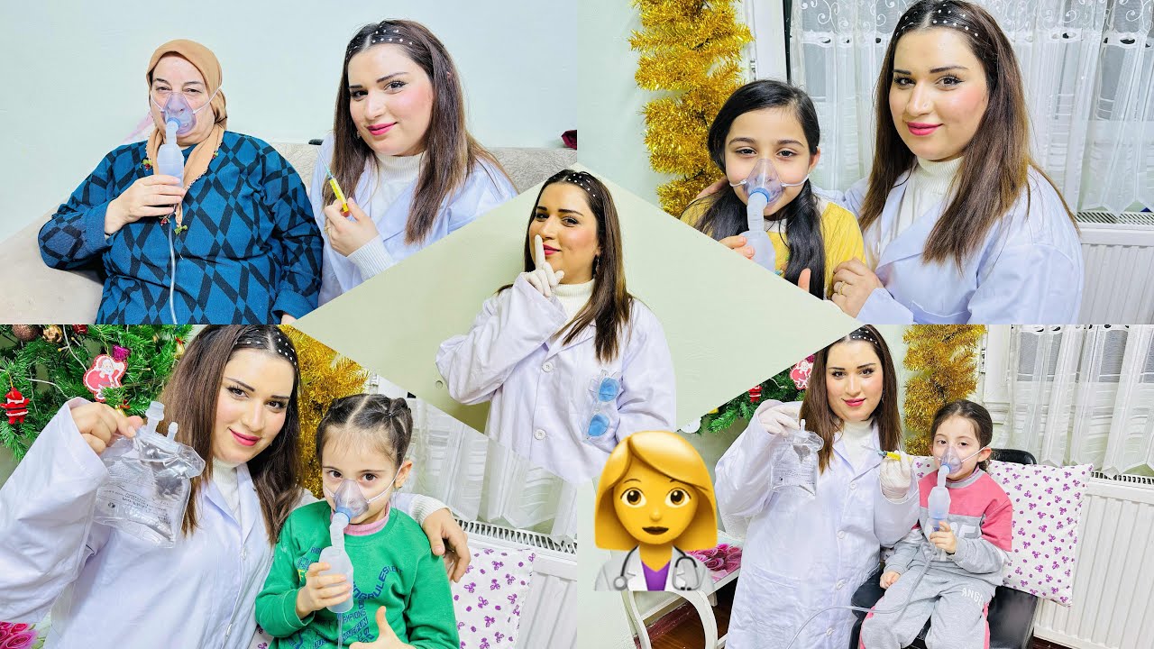 يوم كامل صرت ممرضه 👩🏼‍⚕️للاطفال العيله😍