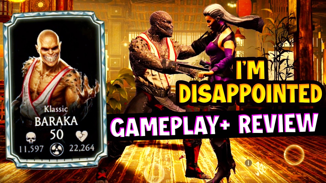 Klassic Baraka Gameplay and Review in MK Mobile. WHY? I Don't Get This Character.