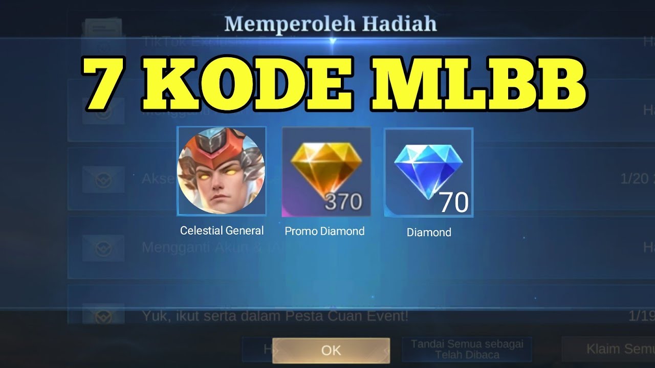 TERBARU!! 7 KODE REDEEM ML TERBARU - KODE REDEEM MOBILE LEGENDS - KODE REDEEM ML HARI MARET 2026
