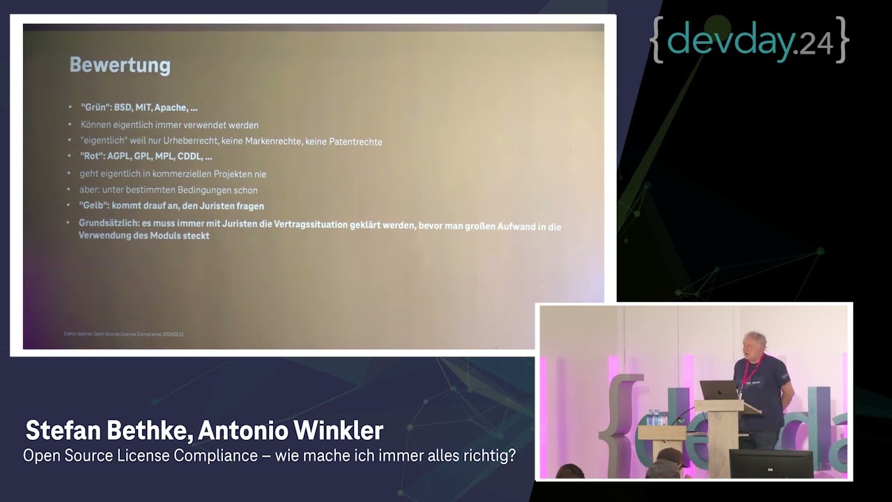 Dev Day 2024: Stefan Bethke & Antonio Winkler - Open Source License Compliance