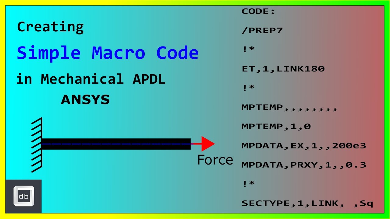 Creating Simple Macro Code in Mechanical APDL (ANSYS) - A Bar Problem
