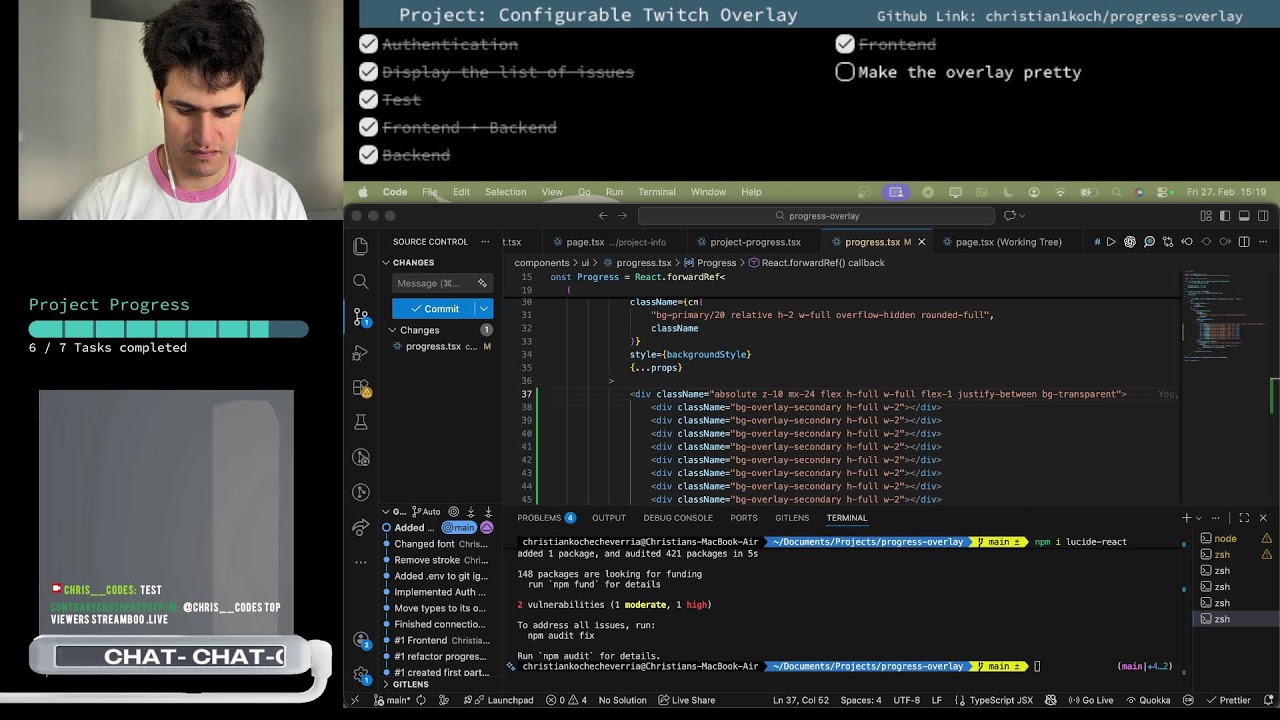 Project *Beginner Friendly*: Creating an interactive Twitch overlay with React