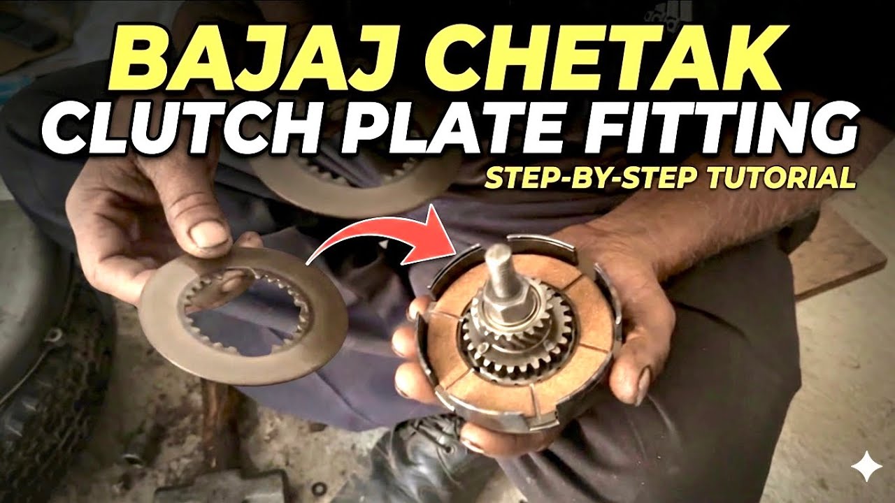Bajaj chetak clutch plate fitting| change #automobile #clutch #bajajchetak 