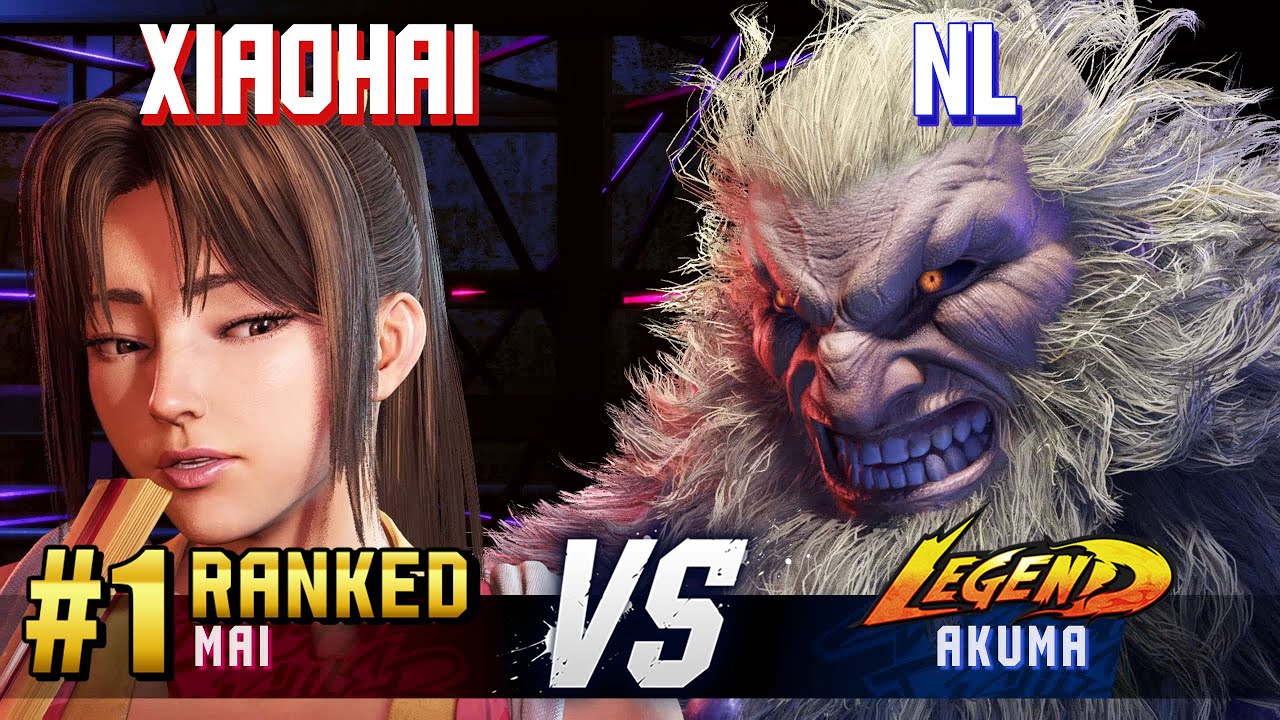 SF6 ▰ XIAOHAI (#1 Ranked Mai) vs NL (Akuma) ▰ High Level Gameplay