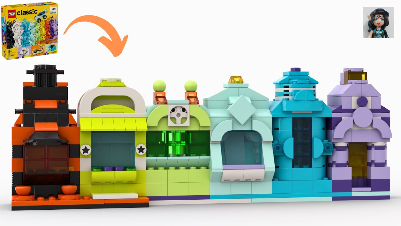 RAINBOW HOUSES Lego classic 11043 ideas How to build
