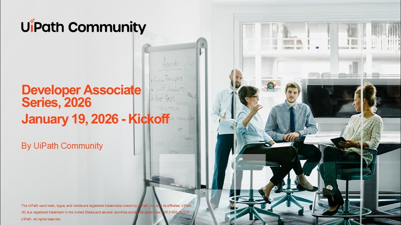 UiPath Automation Developer Associate Training Series 2026 -  Awareness Session