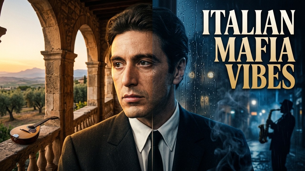 Mafia Melancholy – 1 Hour Italian Godfather Lofi | Rainy Instrumental Jazz Noir (Mandolin, Violin..)