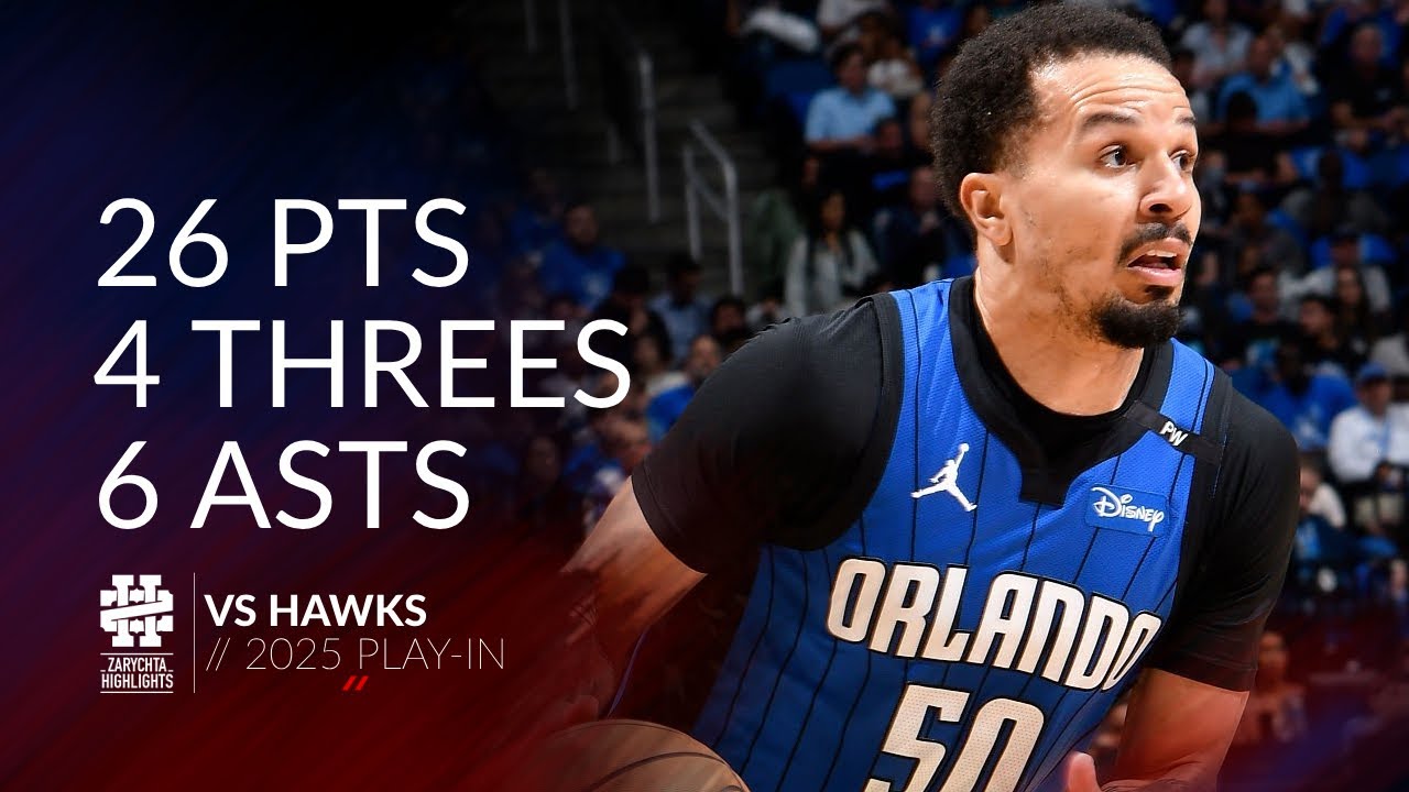 Cole Anthony 26 pts 4 threes 6 asts vs Hawks 2025 Play-In