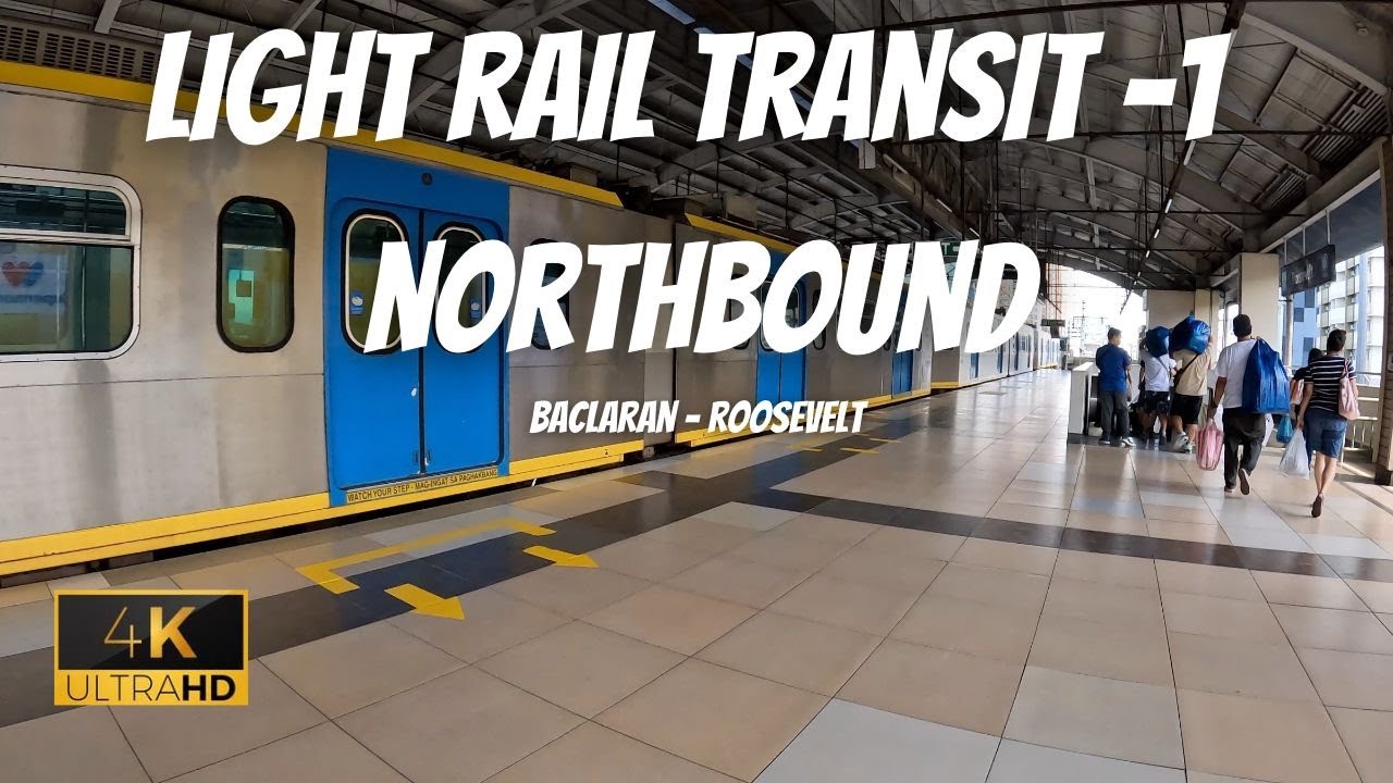 LRT - 1 Northbound | Light Rail Transit | Baclaran Station to Roosevelt Station | Manila | 4K