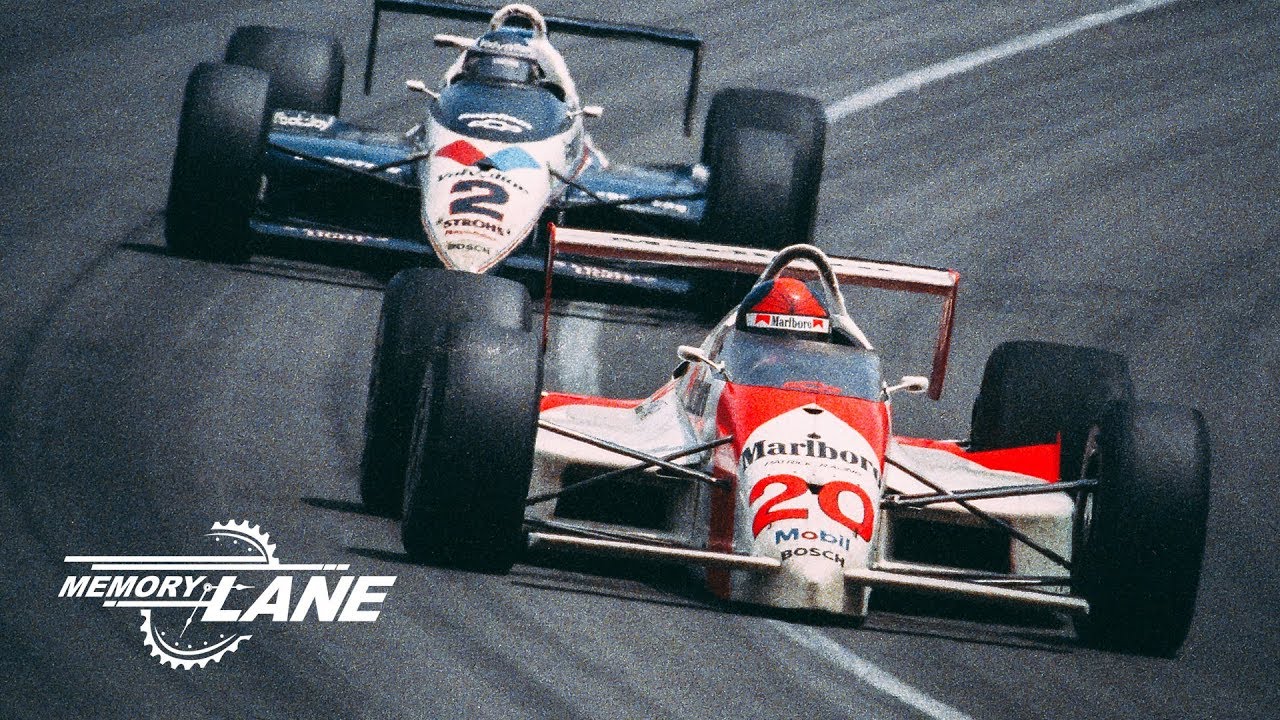 Emerson Fittipaldi Collides with Al Unser Jr. on the Closing Laps of 1989 Indianapolis 500