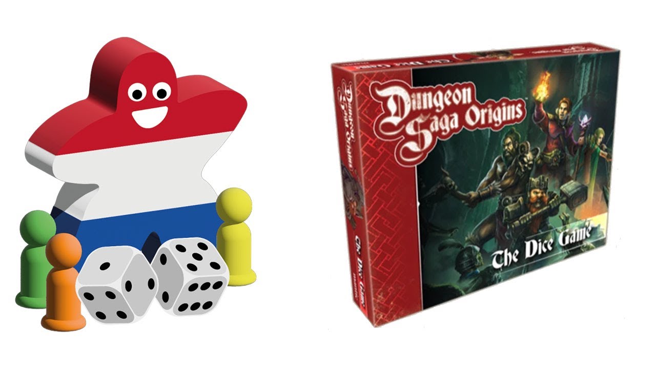 playing a solo game of Dungeon Saga Origins the Dice Game