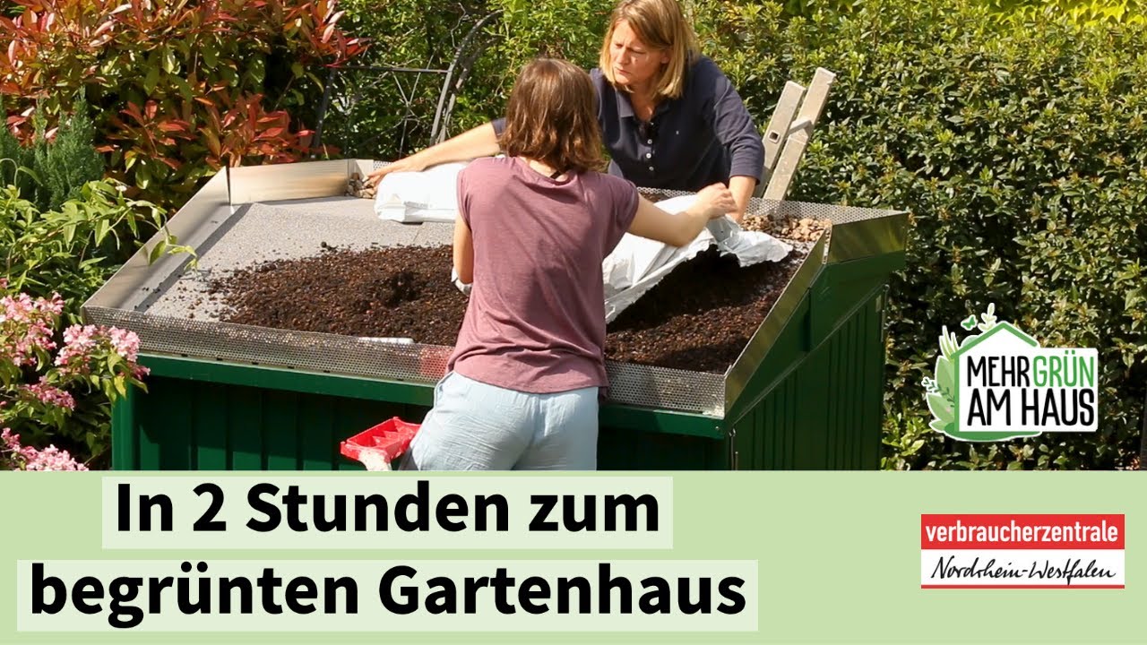 DIY – Einfach Dachbegrünung aufs Gartenhäuschen
