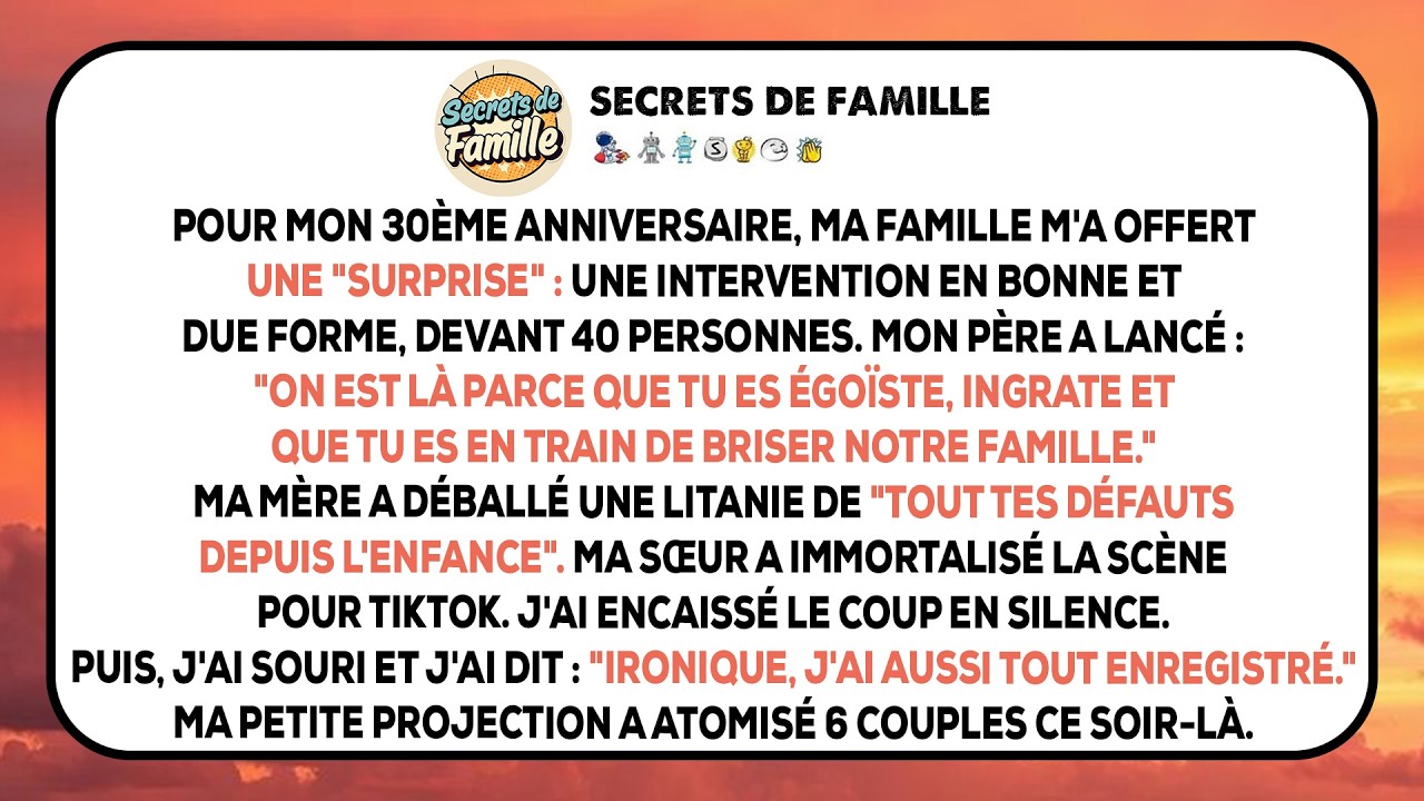 Mes parents m'ont organisé une 